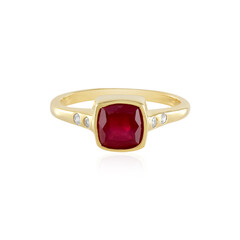 Anello in argento con Rubino del Madagascar