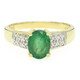 Anello placcato in oro con Smeraldo Bahia