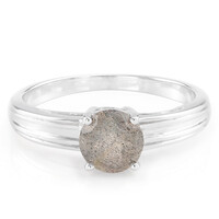 Anello da uomo in argento con Spectrolite