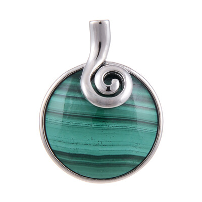 Ciondolo in argento con Malachite