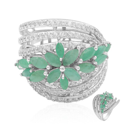 Anello in argento con Smeraldo