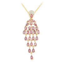 Collana in oro con Zaffiro Padparadscha (non riscaldato) (AMAYANI)