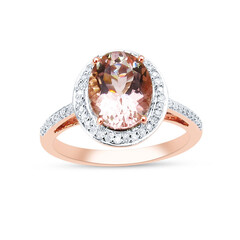 Anello in oro con Morganite