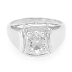Anello da uomo in argento con Petalite