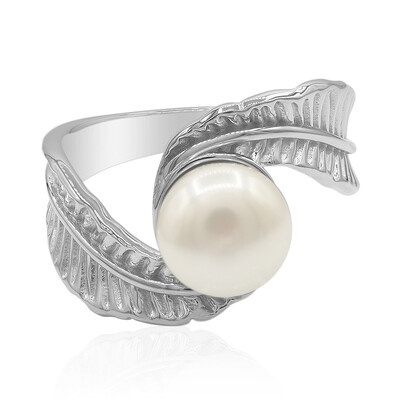 Anello in argento con Perla di Acqua Dolce (TPC)