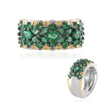 Anello in argento con Smeraldo Zambia (Gems en Vogue)
