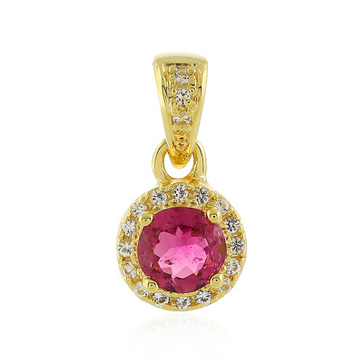 Ciondolo in argento con Tormalina Rosa