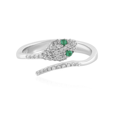 Anello in argento con Smeraldo Colombiano (MONOSONO COLLECTION)