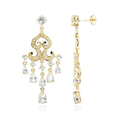 Orecchini in argento con Topazio Bianco
