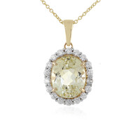 Collana in oro con Kunzite Canarino
