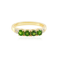 Anello in argento con Diopside Russo
