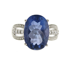 Anello in argento con Fluorite Cangiante