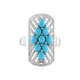 Anello in argento con Turchese Sleeping Beauty (Faszination Türkis)