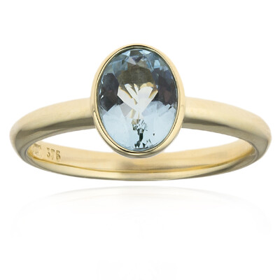 Anello in oro con Acquamarina Santa Maria (CUSTODANA)