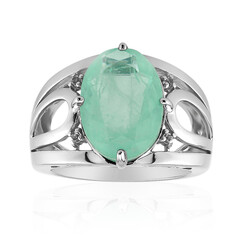 Anello in argento con Quarzo verde pastello
