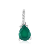 Ciondolo in argento con Onice Verde