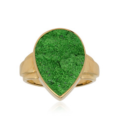 Anello in argento con Uvarovite