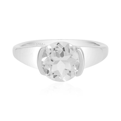 Anello in argento con Topazio Bianco
