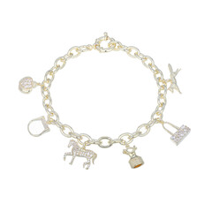 Bracciale in argento con Zircone (Adela Silber)