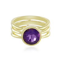 Anello in argento con Ametista Zambiana