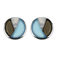 Orecchini in argento con Agata Blu