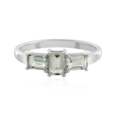 Anello in argento con Ametista Verde