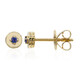 Orecchini in oro con Benitoite (Amanda Adkins)