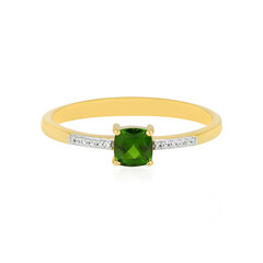Anello in argento con Diopside Russo