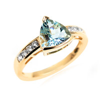 Anello in oro con Acquamarina Ofiki