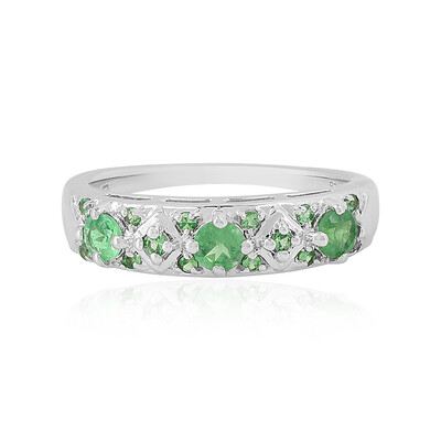 Anello in argento con Tsavorite