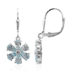 Orecchini in argento con Topazio Blu Cielo