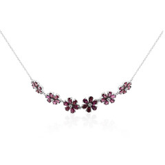 Collana in argento con Rodolite