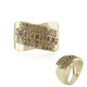 Anello in oro con Diamante Champagne I2 (de Melo)
