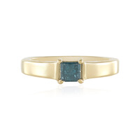 Anello in argento con Diamante Blu I3