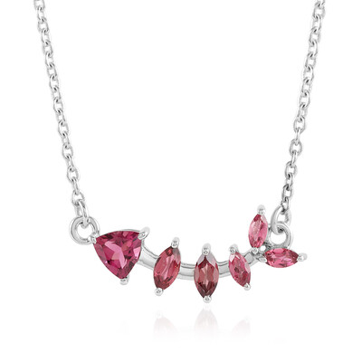 Collana in argento con Tormalina Rosa