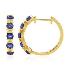 Orecchini in argento con Zaffiro Blu del Madagascar