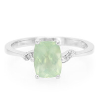 Anello in argento con Prehnite