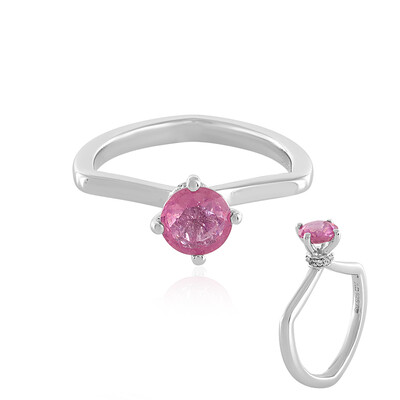 Anello in argento con Zaffiro Rosa del Madagascar