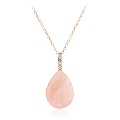 Collana in argento con Quarzo Rosa