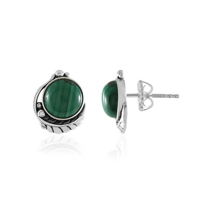 Orecchini in argento con Malachite (Desert Chic)