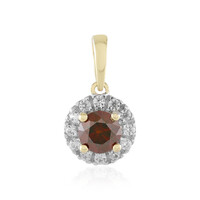 Ciondolo in oro con Diamante Rosso I2