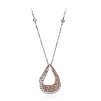Collana in oro con Diamante Rosa I1 (CIRARI)