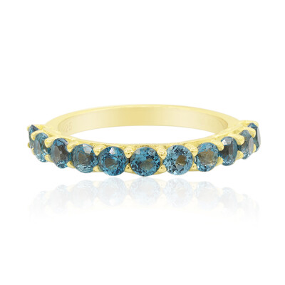 Anello in argento con Topazio Blu Londra