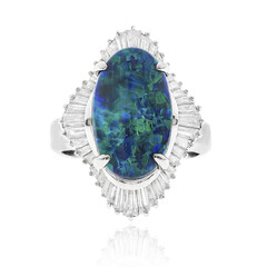 Anello in platino con Opale Nero (CIRARI)