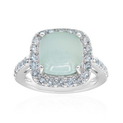 Anello in argento con Calcedonio Laguna
