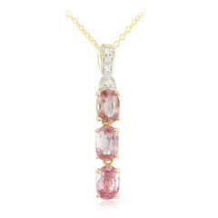 Collana in oro con Zaffiro Padparadscha (non riscaldato) (AMAYANI)