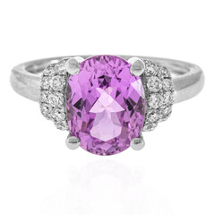 Anello in platino con Kunzite Brasiliana