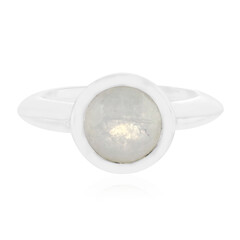Anello in argento con Pietra di Luna Arcobaleno