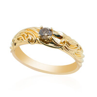 Anello in oro con Diamante Champagne d'Argyle SI2 (de Melo)