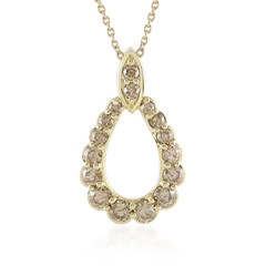 Collana in oro con Diamante Champagne I2 (de Melo)